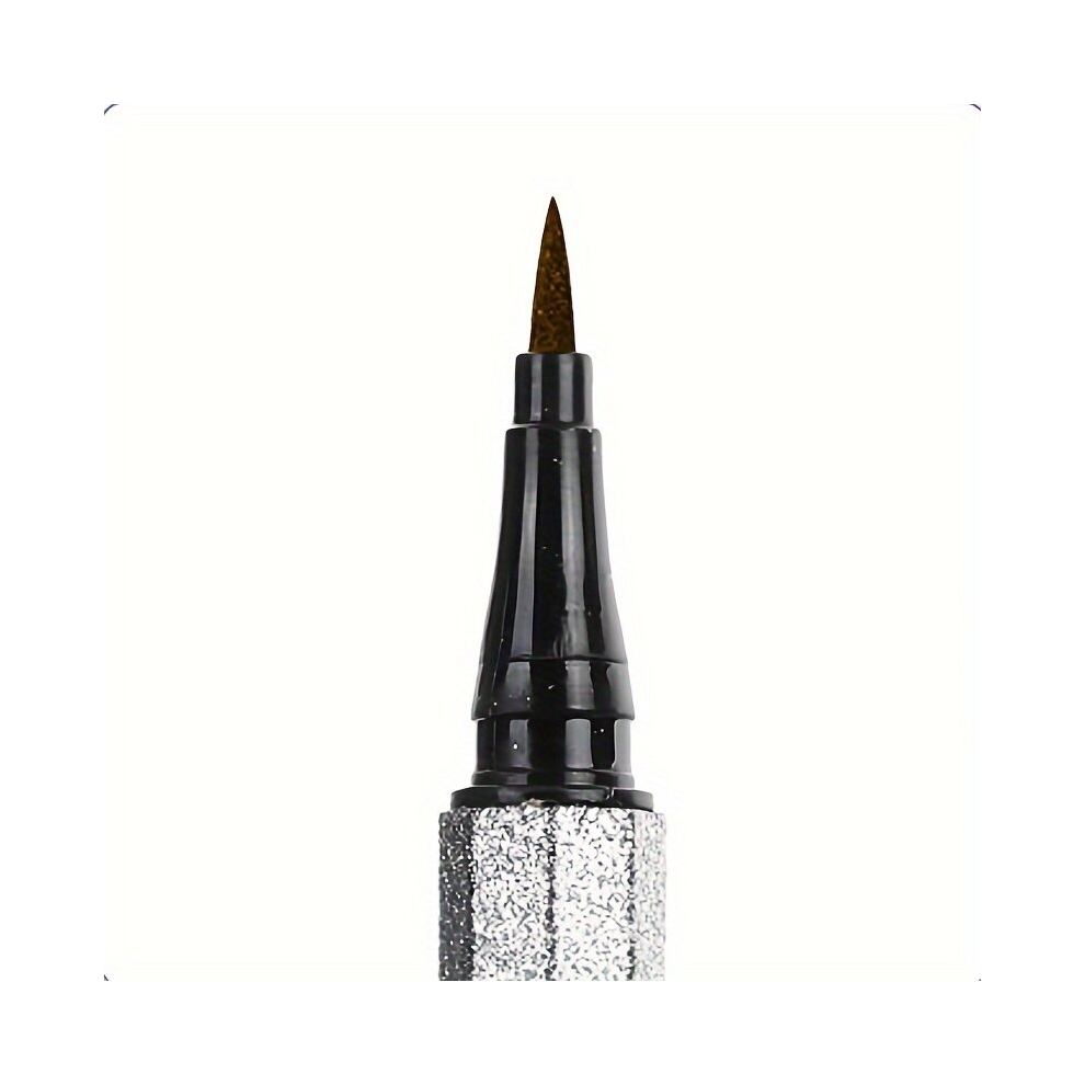 Brown Starry Sky Eyeliner Pen Hard And Pen Head Smudge Proof And Waterproof Liquid Eyeliner For Beginner