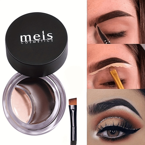 2 In 1 Two Eyebrow Dye Cream Double Thrush Cream Eyebrow Brush 1