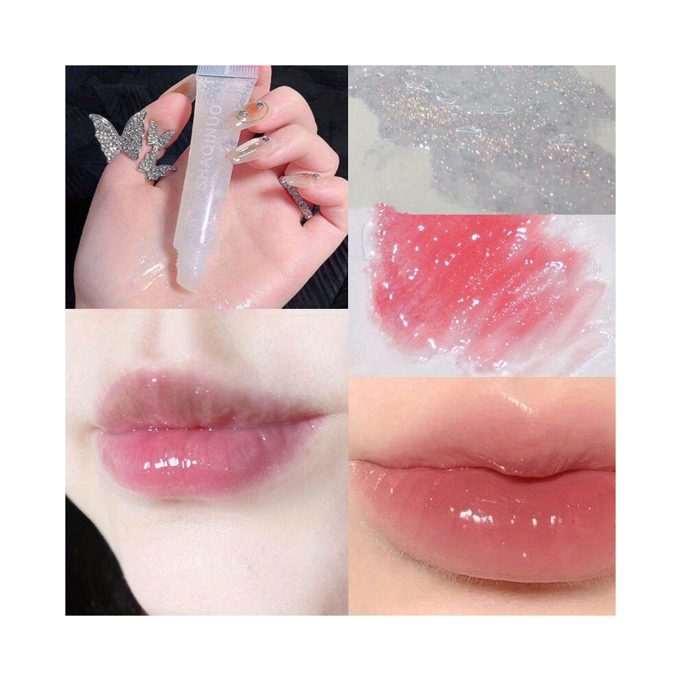 Glowing Lipstick Transparent Water Glow Lip Gloss with Moisturizing Effect and Mirror Overlay for Daily Lip Care