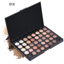40 Colors Of Eyeshadow Pearlescent Matte Earth Smoky Makeup Eyeshadow Disc Durable Waterproof Glitter