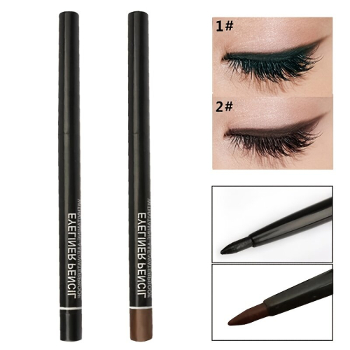 Long Lasting Waterproof Matte Eyeliner Quick Drying Long Lasting Eyeliner Pencil Automatic 2