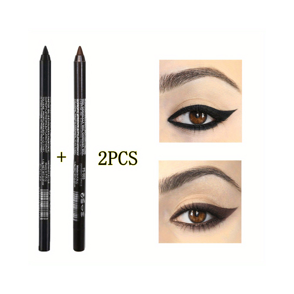 14 Eyeliner And Eyeshadow Pen High Pigmented Pearly Shimmer Metallic Texture Smokey Punk Gothic Style Eyeliner Long Lasting Waterproof Eyeliner Stick