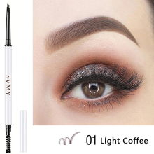2 IN 1 Eyebrow Pencil Waterproof Long Lasting Micro Eyebrow Pencil With Brush Smudge Proof Eyebrow Stick