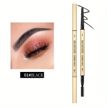 Sleek Triangle Eyebrow Pencil with Brush Gray Brown Flaxen and Golden Shades Perfect for Creating Natural and Defined Brows