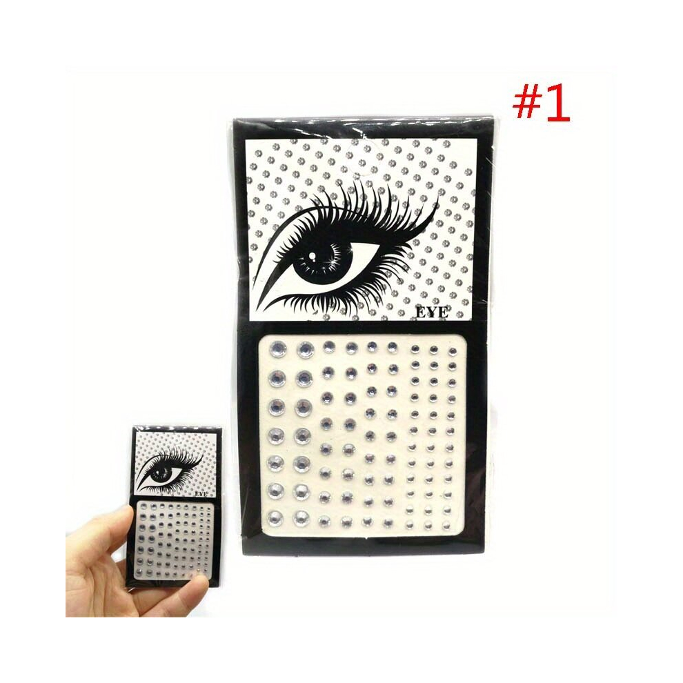 White Mermaid Teardrop Temporary Tattoo Sticker Glitter 3D Eyeliner Eyebrow Makeup Body Face Eyes Rhinestone Stickers Eye Decoration Makeup