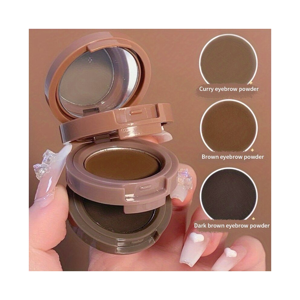 Multicoloured 3 Decked Eyebrow Powder Tower Eyebrow Shaping Powder Filling Hairline Powder Nose Shadow Powder Waterproof And Sweat Proof Eyebrow Makeup