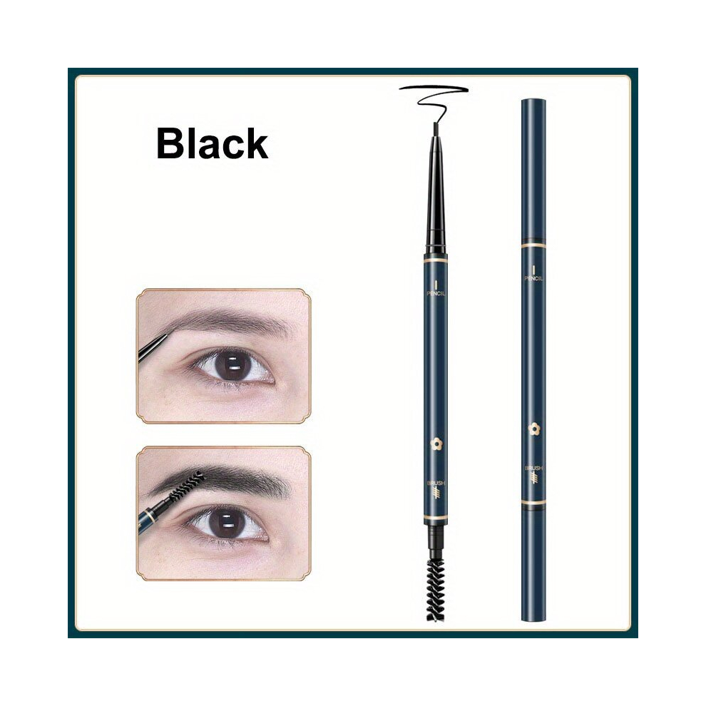 Black Ultra Slim Microblading Eyebrow Pen Retro Waterproof Eyebrow Pencil Makeup Natural Long Lasting Tattoo Eyebrow Makeup