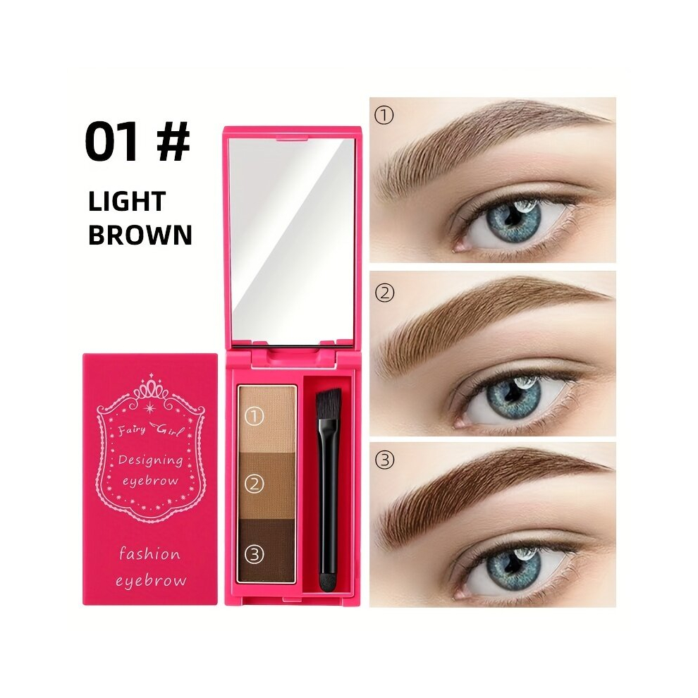 Multicoloured Eyebrow Stamp Stencils Kit One Step Brows Powder Makeup Seal Eyebrow Powder With Brush Trimmer And Stencil Hairline Contouring And Filling Powder