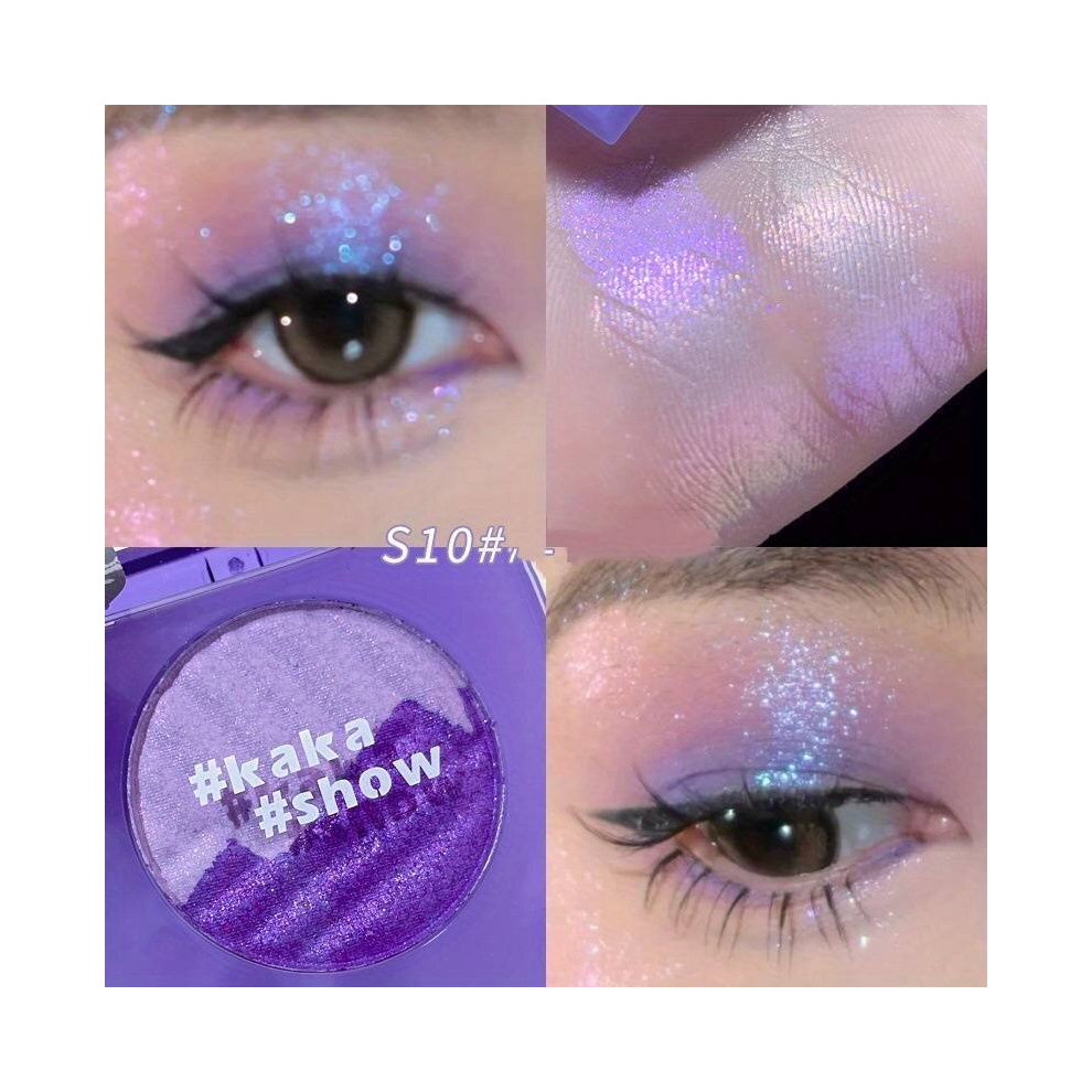 Multicoloured Brightening Highlighting Eyeshadow Powder Compact Shimmering Pearly Contouring Eye Shadow For Women