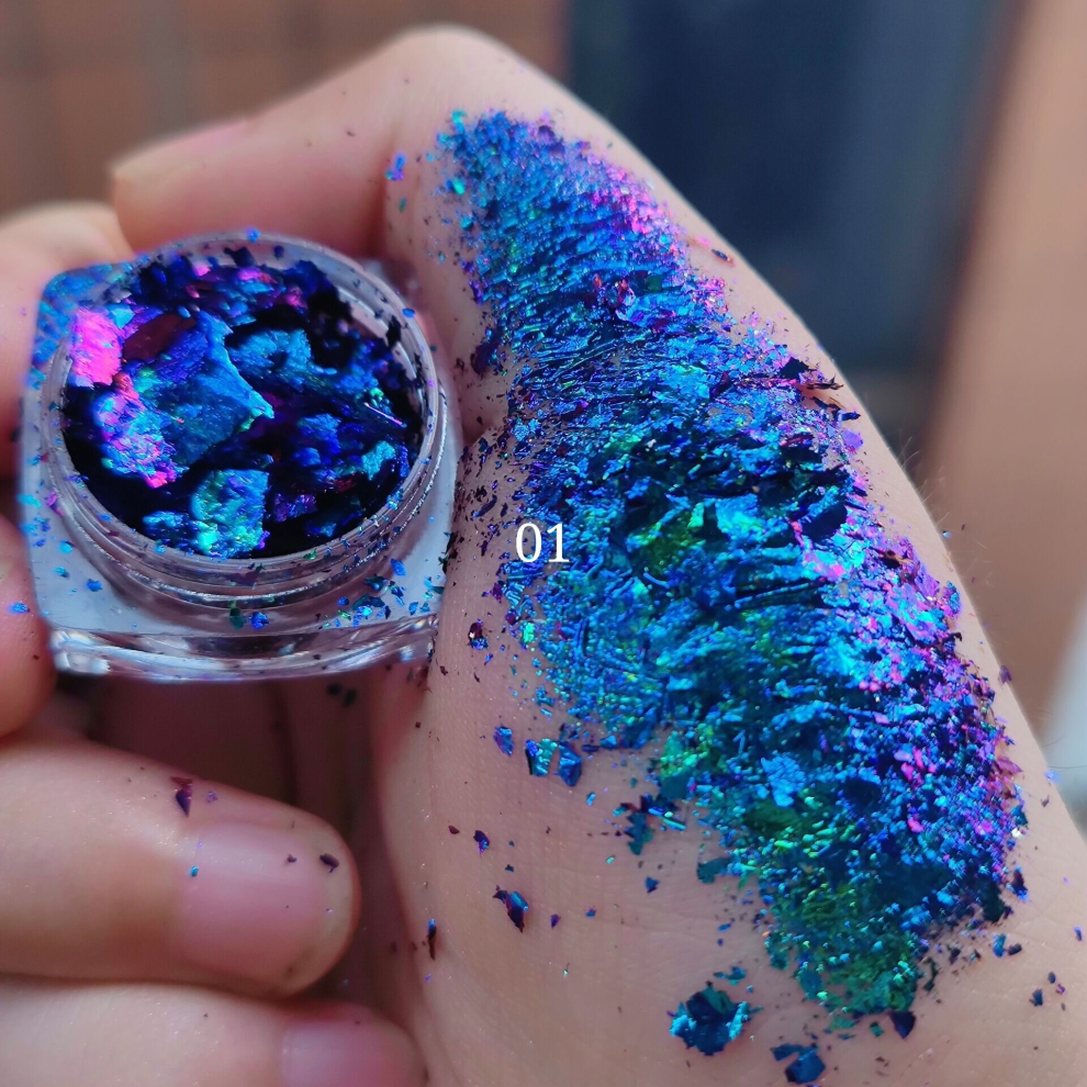 Multicoloured Chameleon Eyeshadow Powder Gradient Changing Sequin Eyeshadow Makeup For Party And Stage