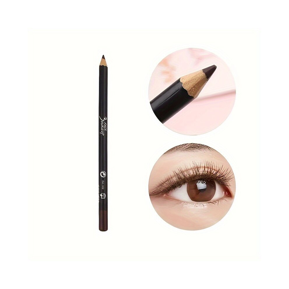 Brown And Eyeliner Pencil Waterproof And Sweat Proof Long Lasting Smudge Proof Hard Refill Eyebrow Pencil