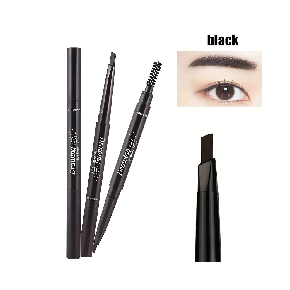 Double Ended Eyebrow Pencil Triangular Tip Easy Applying Eyebrow Shaping Pen 5 Colors