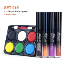 Halloween Series Makeup Set Lip Gloss Face Painting Set Long lasting Non Sticky Smudge Proof Lip Glaze Easy Removing Pigment Styling Set