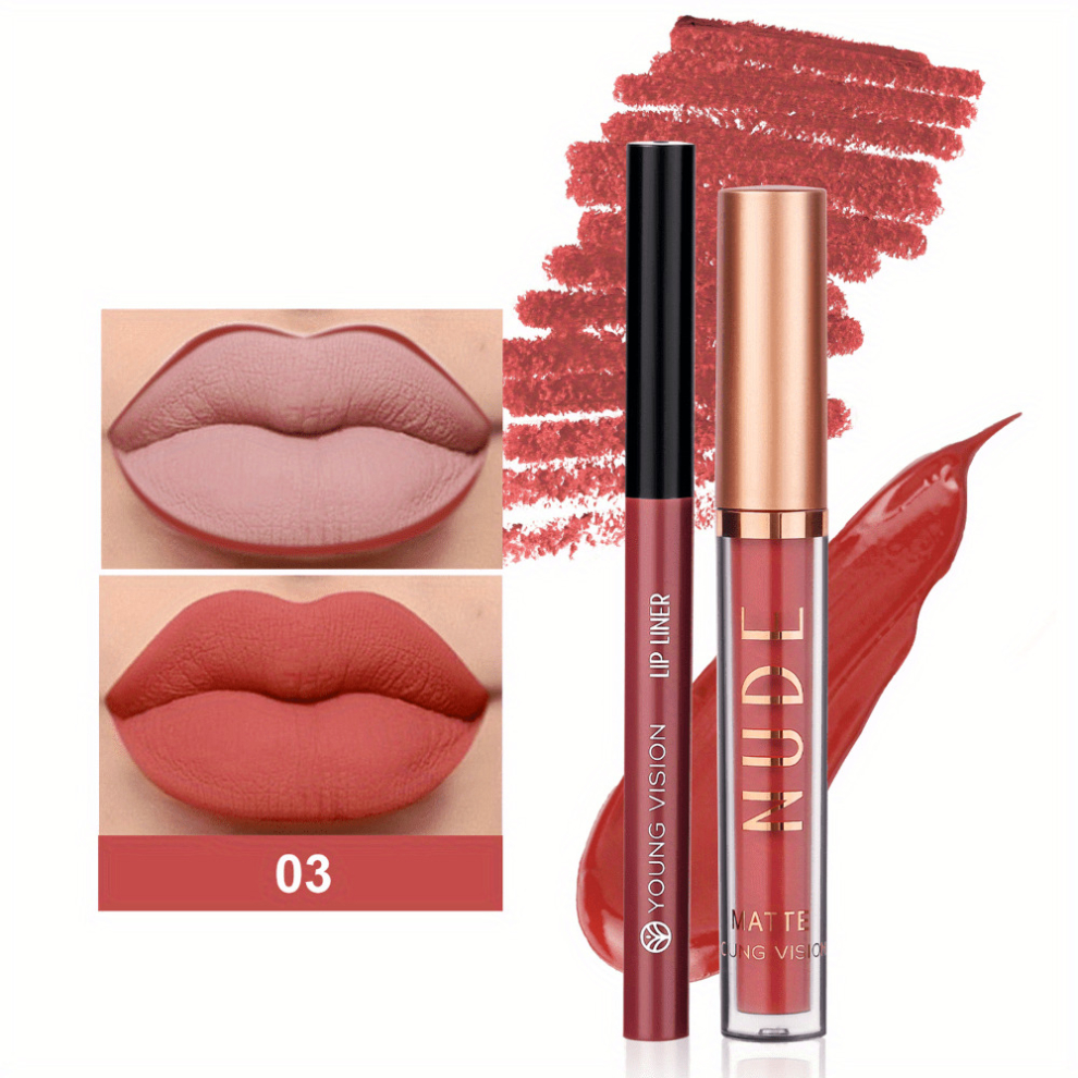 Multicoloured Long Lasting Matte Pearlescent Waterproof Lip Liner Non Stick Non Smudge And Non Transferable