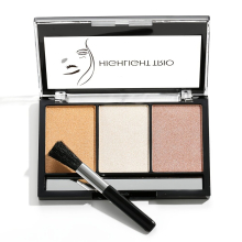 3 Blush Palette Natural Face Blush Highlighter Contouring Makeup Palette Glitter Shimmer Powder
