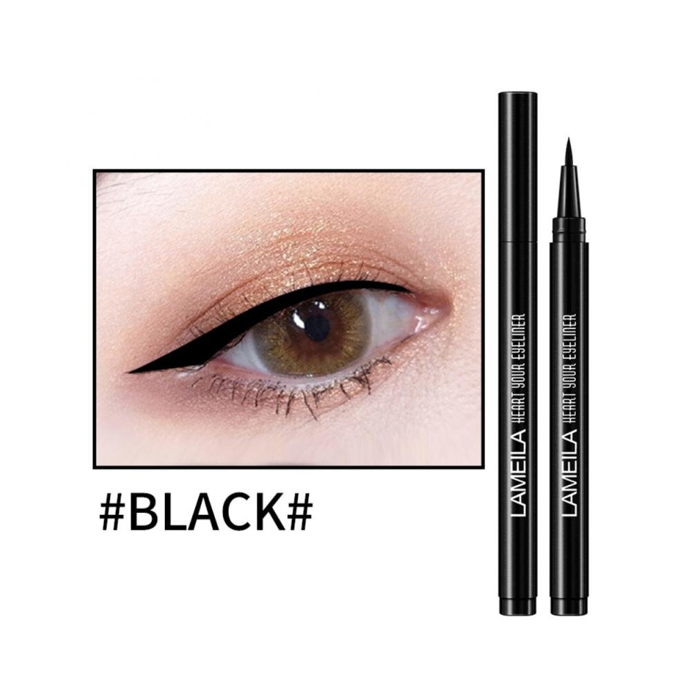 Black Liquid Eyeliner Pencil Waterproof Long Lasting Fast Drying Smudge Proof Natural Look Eyeliner Pen