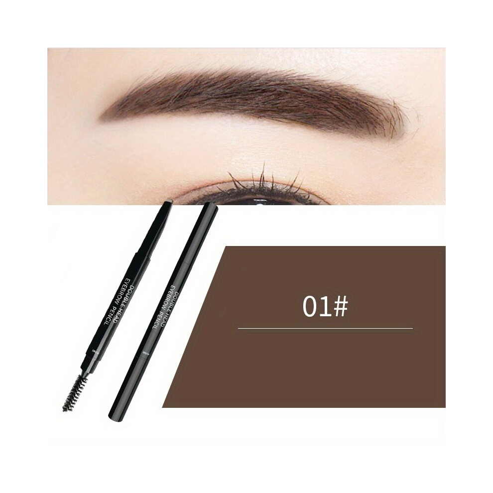 Long Lasting Double Ended Eyebrow Pencil for Natural Look Makeup Waterproof Sweat Proof and Holding