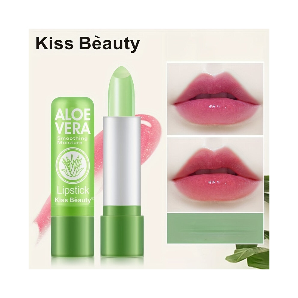 Multicoloured Aloe Lipstick Moisturizing Temperature Change Lip Balm Long Lasting Lip Aloin Discoloration Lip Gloss Pink Lipcolor Nourishing Lips Lip Gloss For Teen