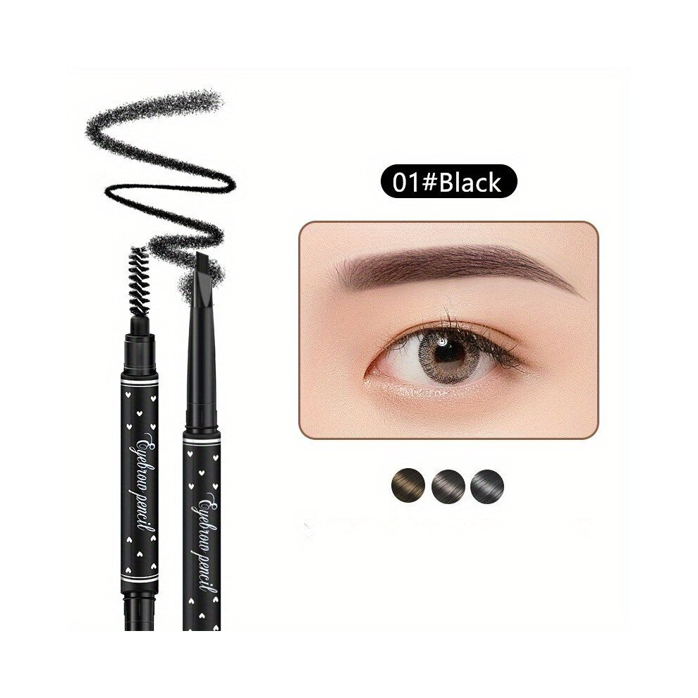 Multicoloured Waterproof Double Headed Eyebrow Pencil Automatic Rotating Smudge Proof Sweat Proof Makeup Pen For Beginners