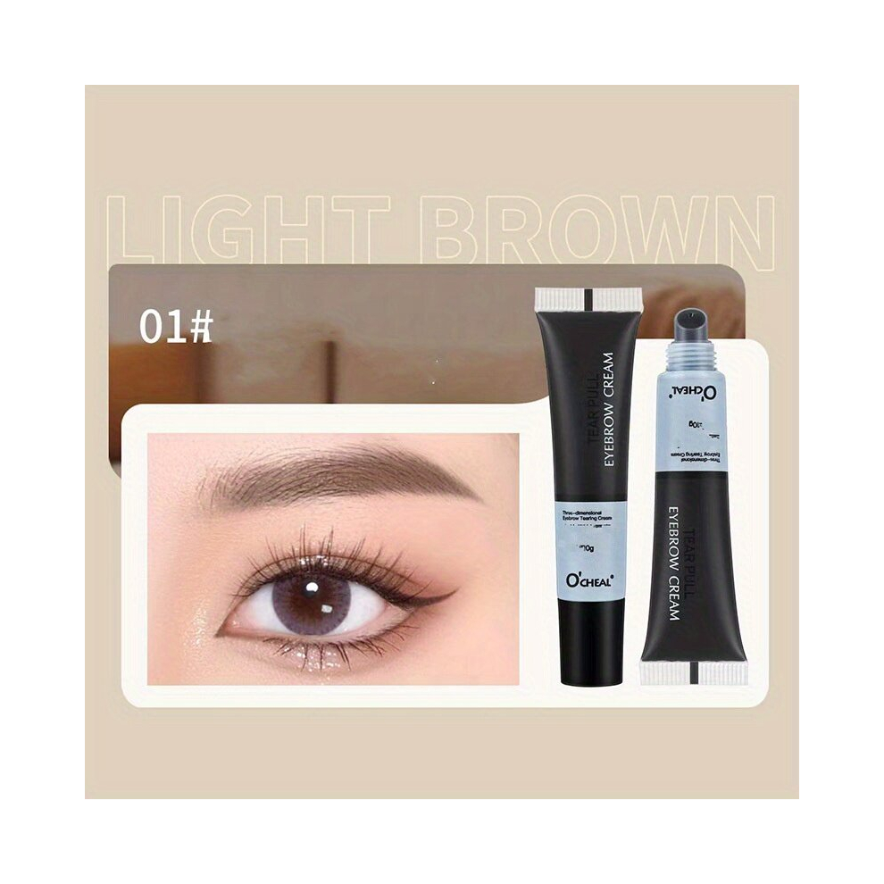 Multicoloured Three Dimensional Eyebrow Dye Cream Film Forming Tear Off Natural Waterproof Eyebrow Tint Fast Drying Smooth Long Lasting Smudge Proof Tattoo Eyebrow