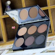 6 Stereoscopic Contouring Palette Multipurpose For Highlighter Powder And Shadow Powder Waterproof Brightening Contouring Powder Compact With Mirror