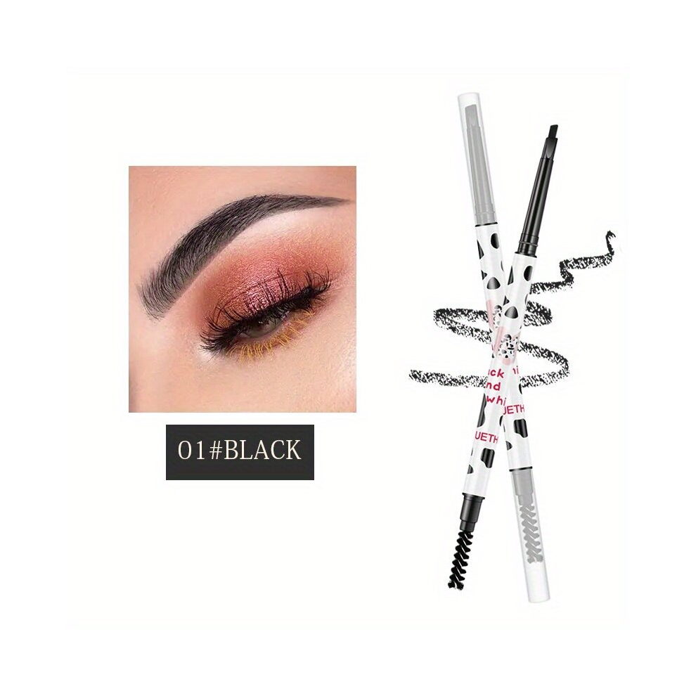 Long Lasting Double Ended Eyebrow Pencil with Waterproof and Sweat Proof Formula Touch Smooth Spiral Brushes and Multicolor Swivel