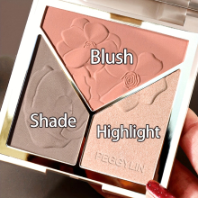 3 in 1 Contouring Highlighting & Brightening Powder Palette For Flawless Look Makeup