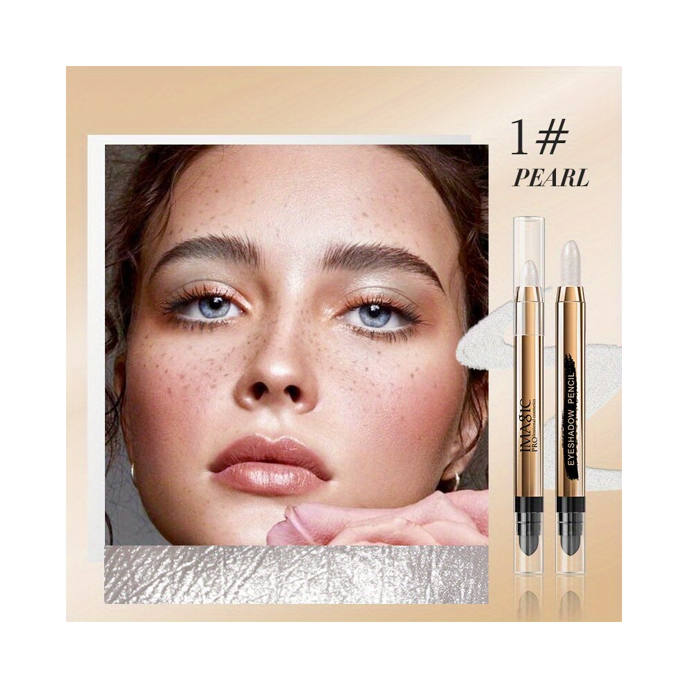 Multicoloured Double Ended Eyeshadow Pen Pearly & Shimmer Colorful Eyeshadow Stick Contouring And Brightening Waterproof And Sweatproof Without Separation Makeup