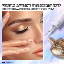 Waterproof Shimmer Liquid Eyeliner Pen with Heart Shaped Brush Head Sparkling Eye Highlighter Stick for Easy and Long Lasting Application