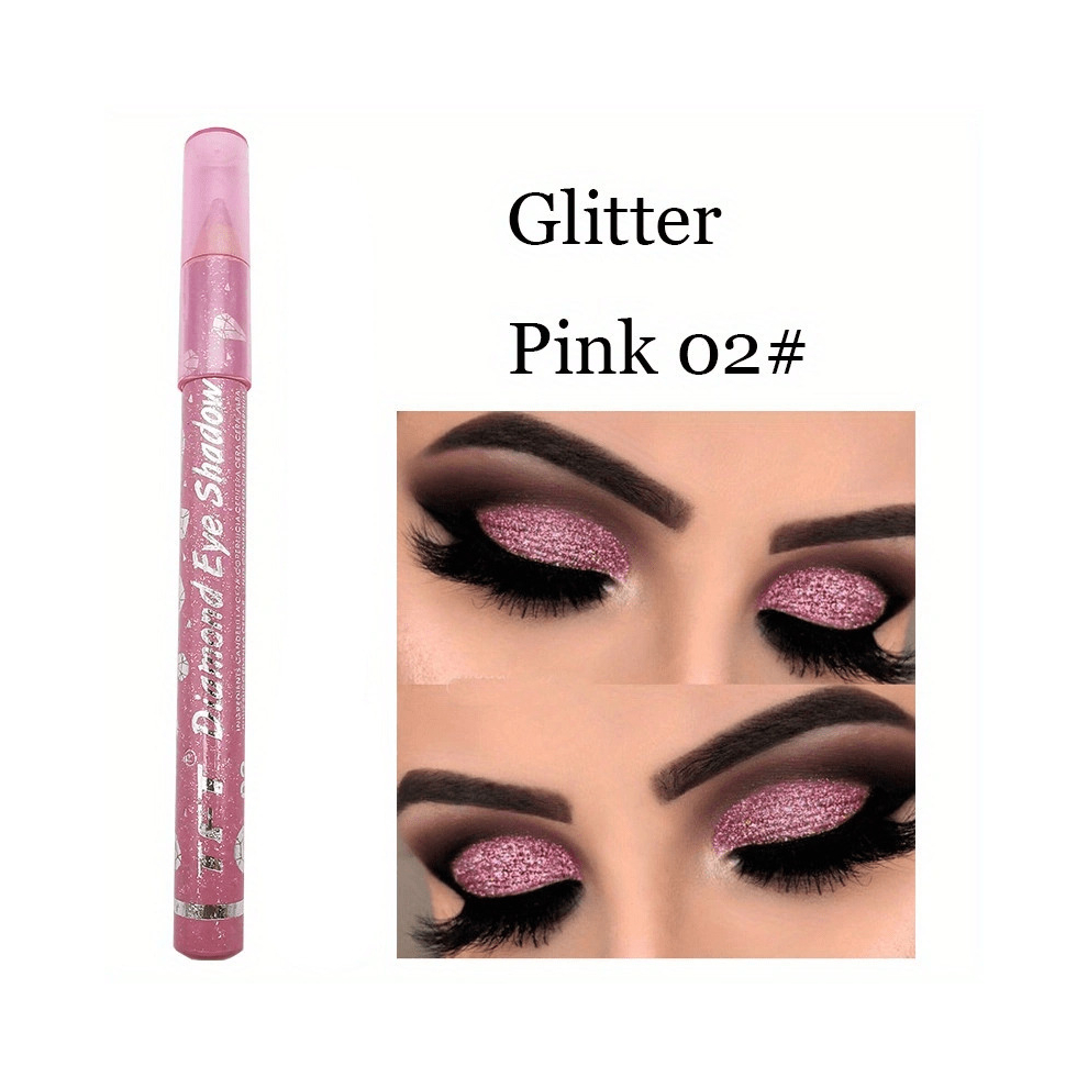 Multicoloured 12 Colors Pearly Sequin Eyeshadow Pen Long Lasting Waterproof High Pigmented Soft Eyeshadow Crayon For Eyelid Brightening And Enhancement
