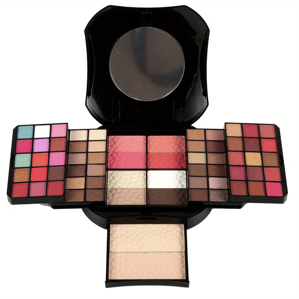Multicoloured Berry And Earth Tone Leopard Printed Makeup Set Blush Highlighter Face Powder And Eyeshadow Palette Perfect Gift For Cosmetics