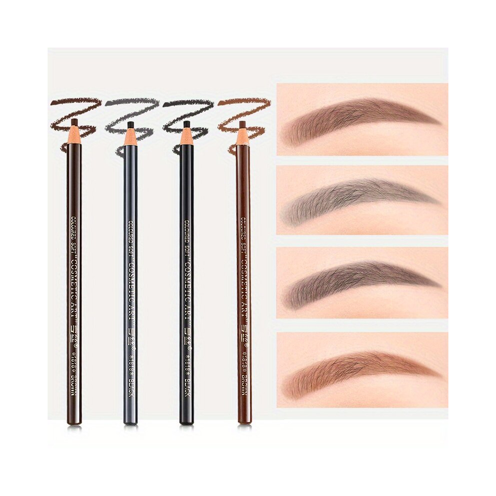 Multicoloured 4Pcs Eyebrow Pencil Waterproof Stereotypes Microblading Eyebrow Tear Off Eyebrow Pencil For Permanent Eyebrow Makeup
