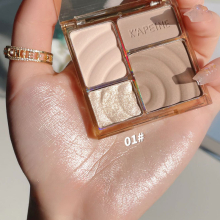 Matte Highlighter Bronzer Palette Face Shading Contouring Powder Makeup 4 Colors Long Lasting Face Shaping Bronzer Cosmetics
