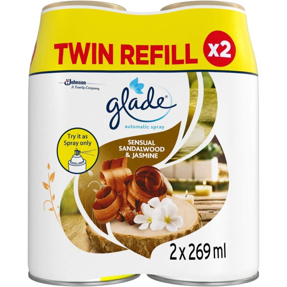2 x Glade Automatic Spray Refill 269ml -Sensual Sandalwood & Jasmine-image-OPC-PCMTDSF-NEW