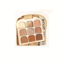 9 Shades Diamond Eyeshadow Palette Neutral Matte Shimmer Finish Bronzer Contouring Powder Earth Tone Makeup Tool Toast Shape Packing