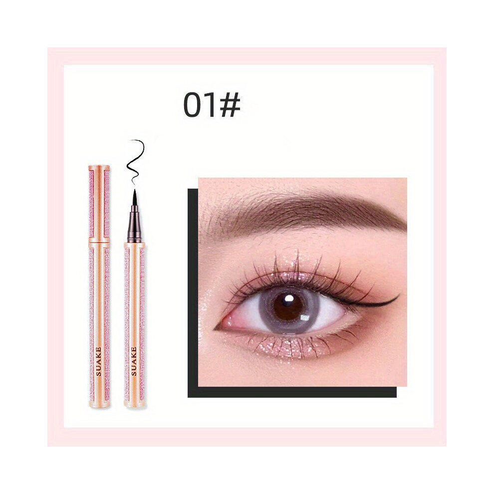Black Long Lasting Starlight Liquid Eyeliner Pen Waterproof Sweat Proof And Smudge Proof