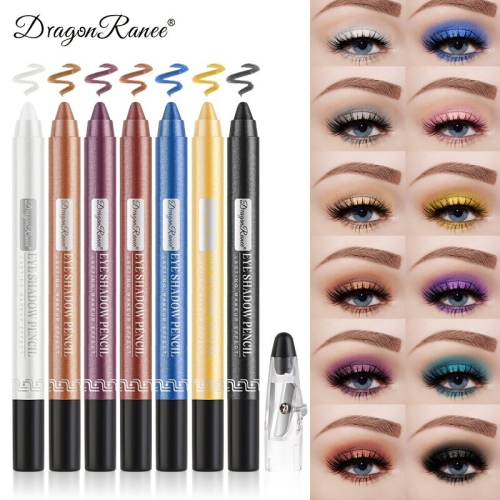 Multicolor Glitter Eyeshadow Stick Pearly Shimmer Metallic Texture Smooth Long Lasting Eyeshadow Pencil With Sharpener 1