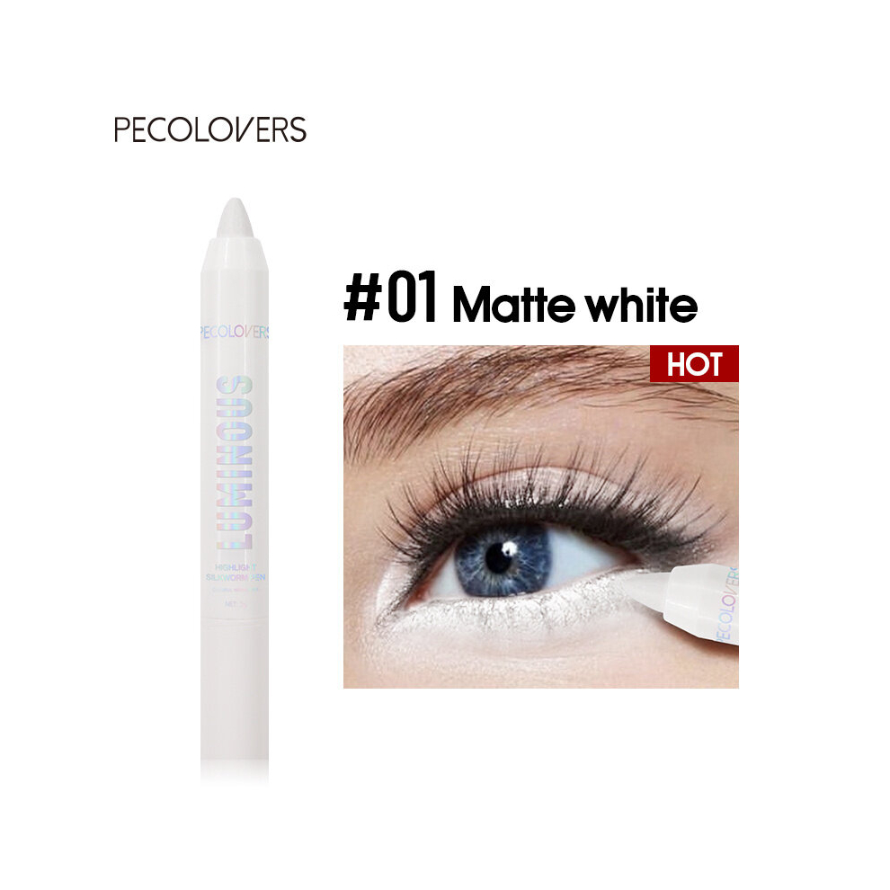 Eye Highlighter Pen Eyelid Under Crease Brightening Pen Waterproof Long Lasting Pearly Matte Glitter Facial Makeup Pen Cosmetics