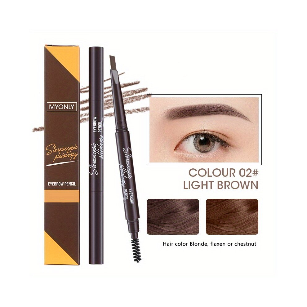 Multicoloured Automatic Swivel Eyebrow Pencil Triangular Double Ended Eyebrow Pencil Waterproof Sweatproof Long Lasting Smudge Proof Eyebrow Pencil Makeup Tool