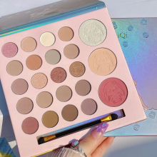 23 Cartoon Bunny Girl Eyeshadow Palette Shimmer & Matte Powder for Blush & Highlighting Blendable Rich Makeup Palette with Brush