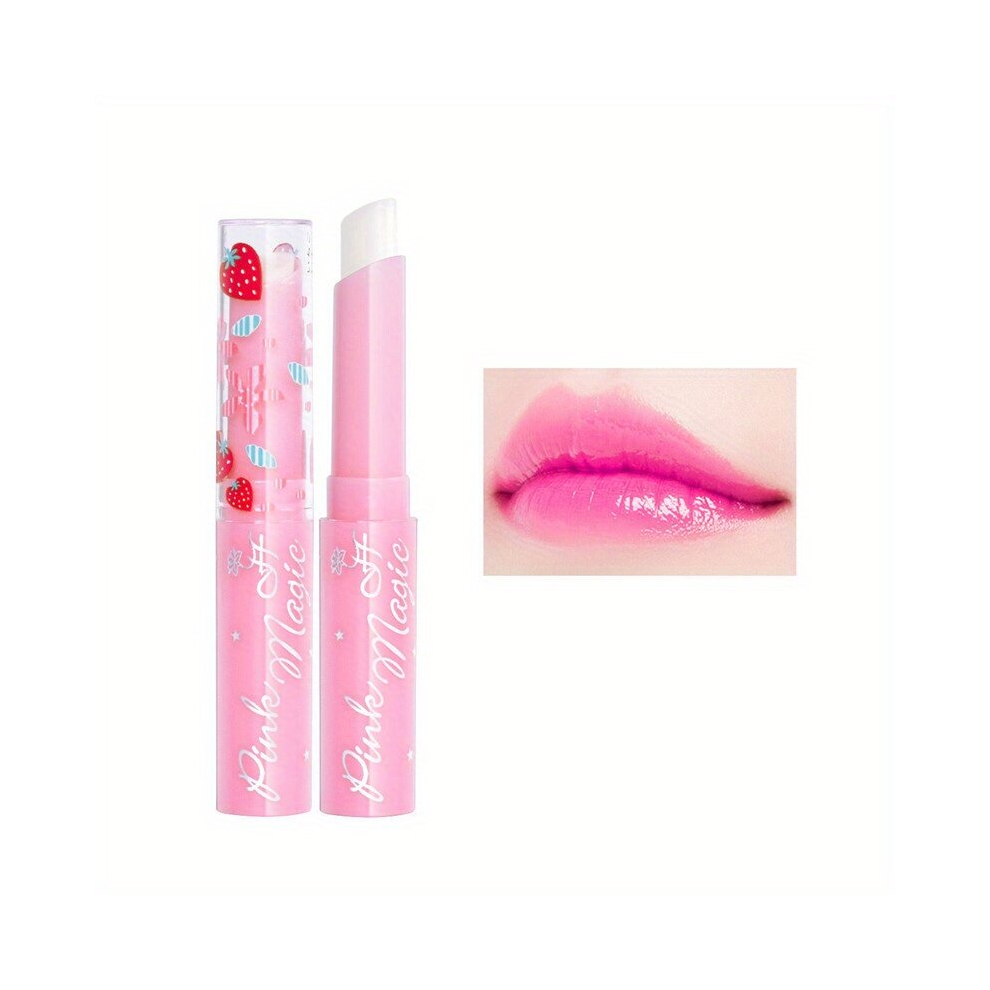 Multicoloured Strawberry Lip Balm Magic Temperature Changing Lips Natural Balm Nourishment Care Moisturizer Lipstick Long Lasting