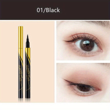 Waterproof Smudge Proof Eyeliner Pen with Extremely Fine Tip Rich Options for Beginners and Professionals Small Bronzing Shell for Easy Application