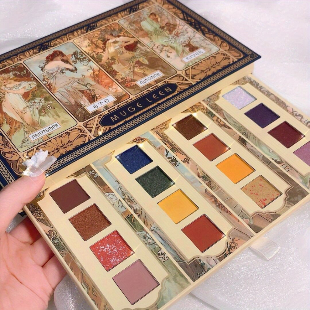 Pink,Multicoloured Retro Court Style Eyeshadow Palette Earth Daily Makeup Blush Highlight Makeup Palette Matte Eyeshadow Makeup Set