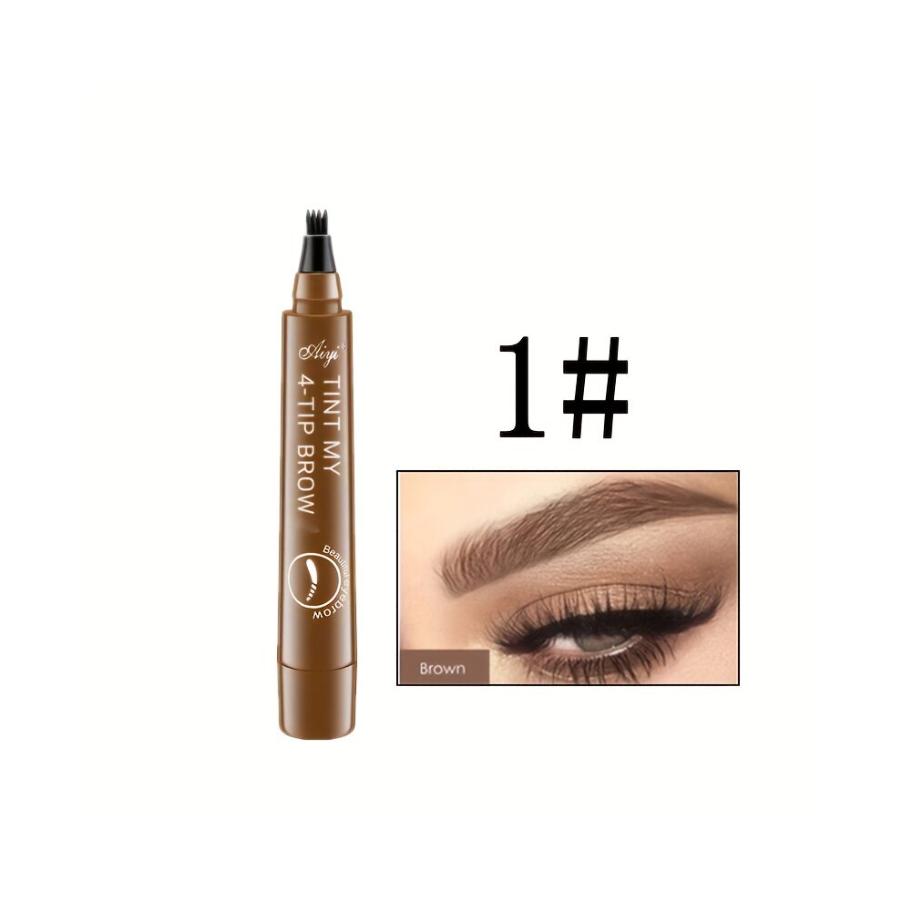 5 Colors 4 Split Head Eyebrow Pencil Waterproof Rich Liquid Eyebrow Pencil