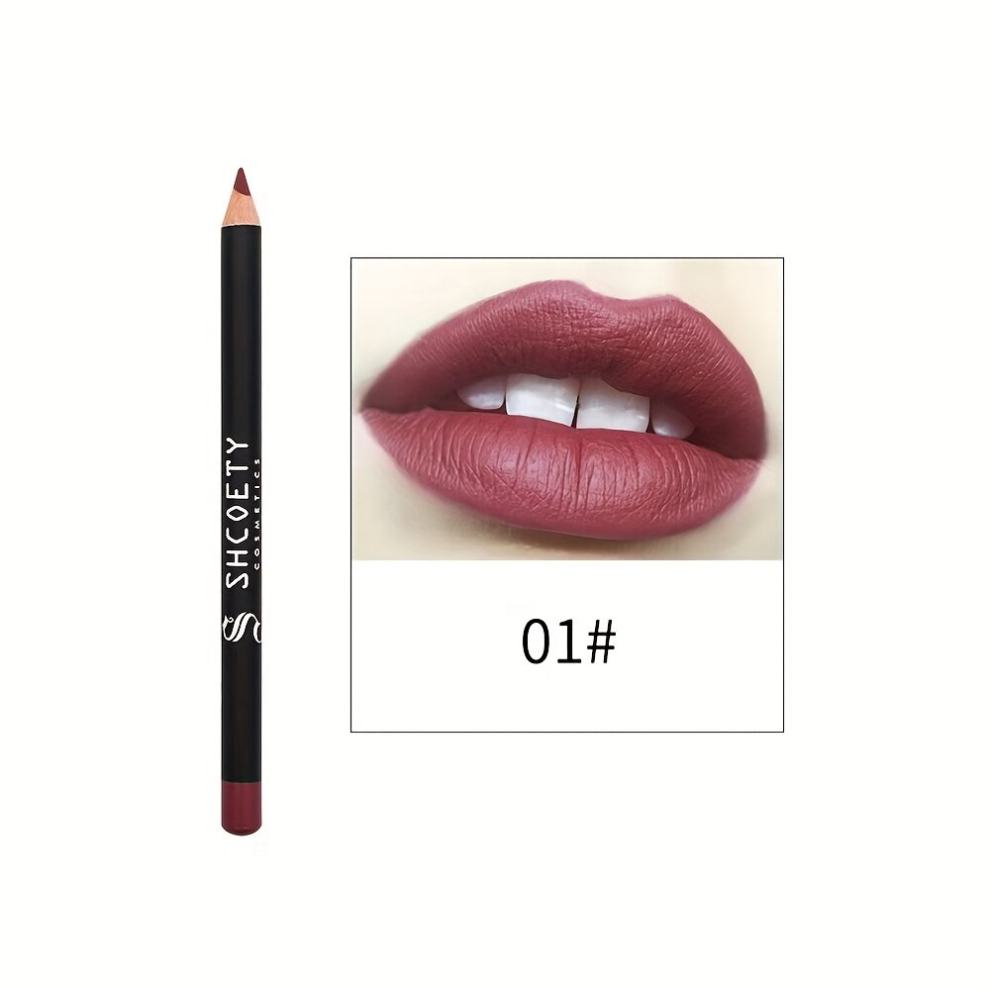 Multicoloured Lip Liner Lipstick Non Fading Double Headed Pink Lip Liner Long Lasting Rendering Non Smudge Non Stick Cup