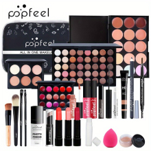 Makeup Set Cosmetic Set Eyeshadow Palette Lip Gloss Set Liquid Lipstick Makeup Sponge Foundation Concealer Eyebrow Pencil Blush And Makeup Tool Set