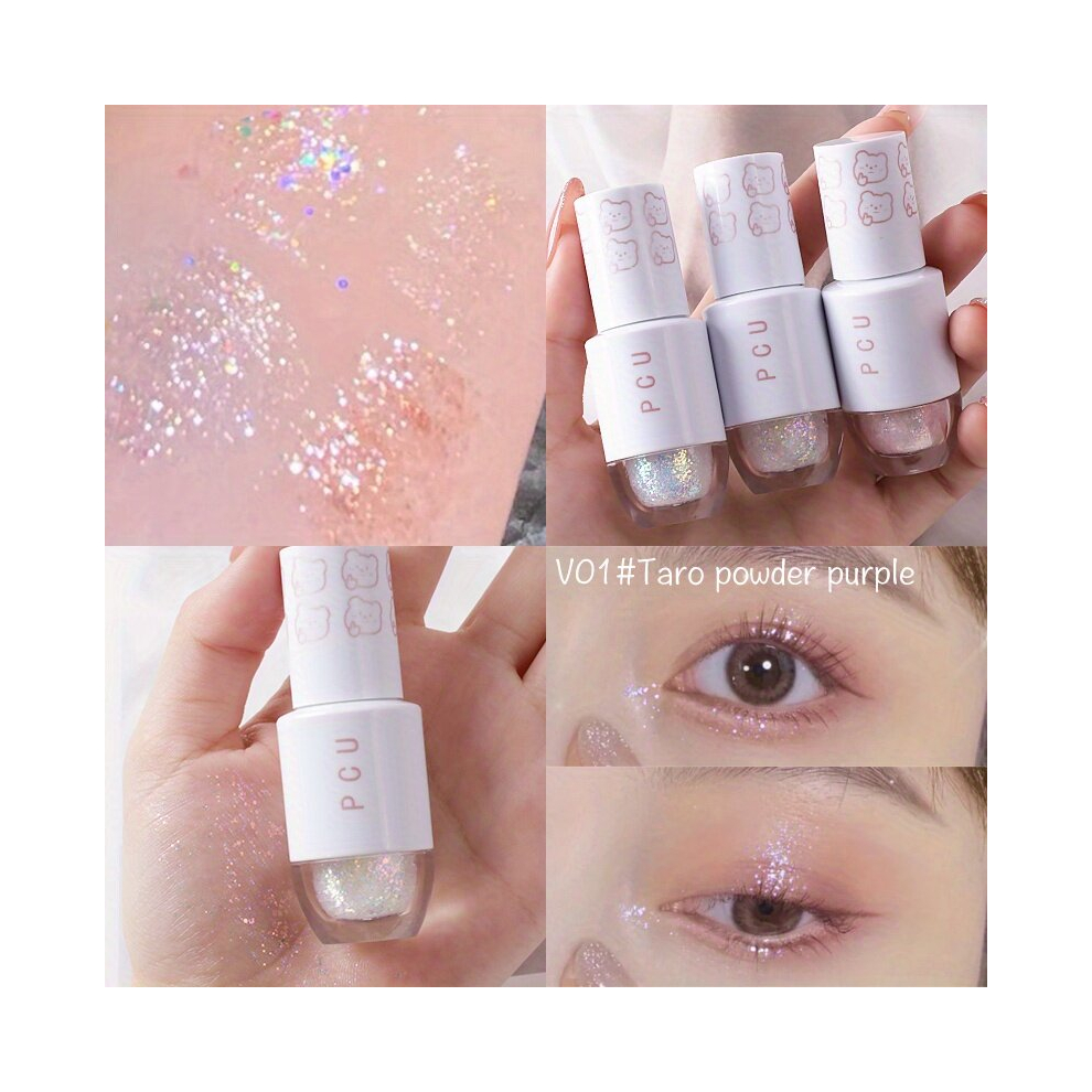 Multicoloured 4 Colors Long Lasting Holographic Glitter Eyeshadow With Dimensional Shimmer Finish