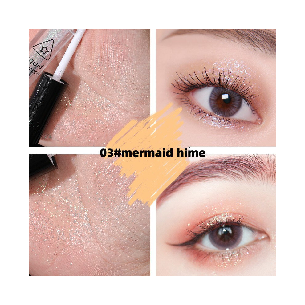 4 Shimmer Glitter Liquid Eyeshadow Glossy Highlighter Eyeliner Makeup Waterproof Pearly Bright Liquid Eyeliner Pen For Women