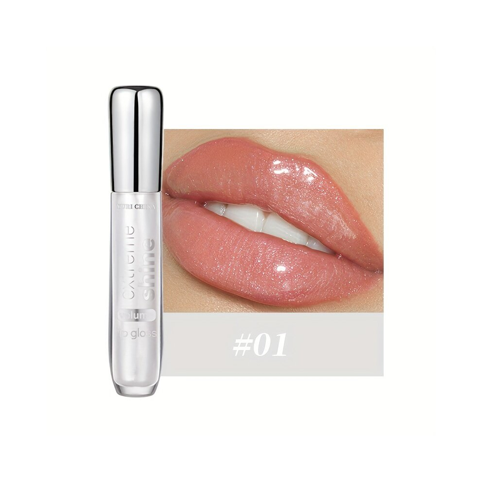 Multicoloured 6 Colors Pearlescent Moisturizing Hydrating Lip Honey Fine Glitter Gloss Lip Glaze Dewy Plumping Lip Glass Lip Glaze