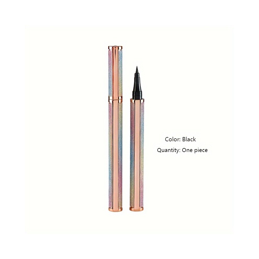 Black 1Pc Starry Sky Eyeliner Pencil Smudge Proof Long Lasting Waterproof Brown Eyeliner Makeup